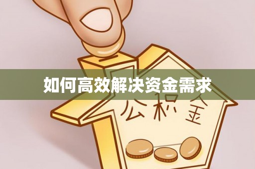 北部新区如何高效解决资金需求