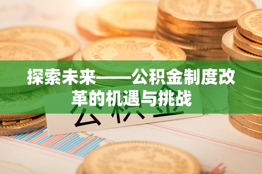 北部新区探索未来——公积金制度改革的机遇与挑战