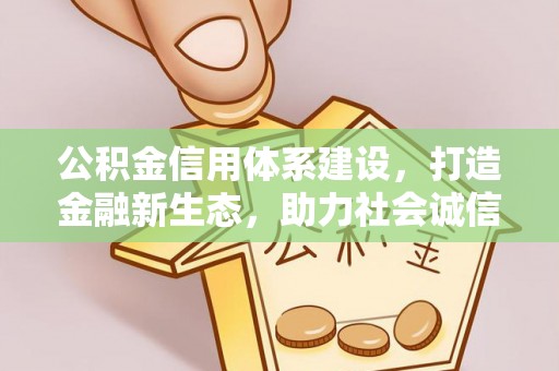 北部新区公积金信用体系建设，打造金融新生态，助力社会诚信发展