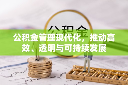 北部新区公积金管理现代化，推动高效、透明与可持续发展