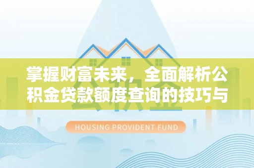北部新区掌握财富未来，全面解析公积金贷款额度查询的技巧与策略