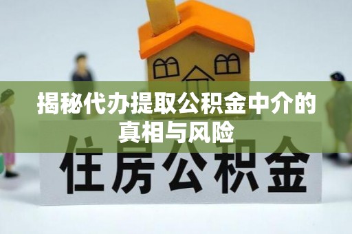 北部新区揭秘代办提取公积金中介的真相与风险