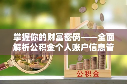北部新区掌握你的财富密码——全面解析公积金个人账户信息管理与优化