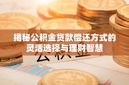 北部新区揭秘公积金贷款偿还方式的灵活选择与理财智慧