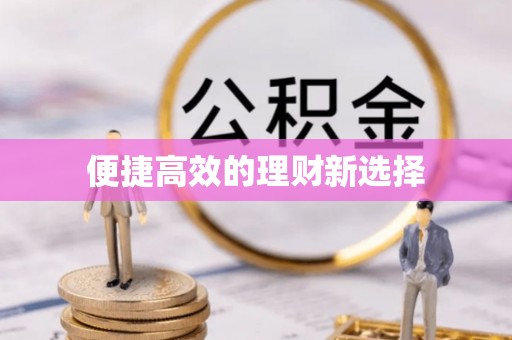 北部新区便捷高效的理财新选择